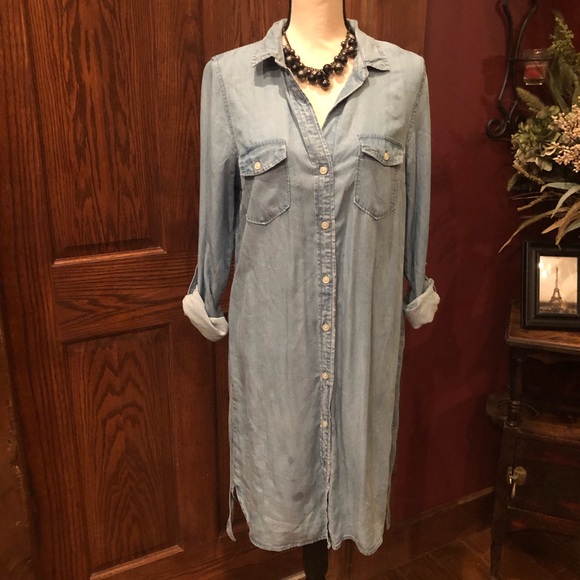 Gap Jean Shirt Dress w/ attached Belt. NWT. - Picture 6 of 8
